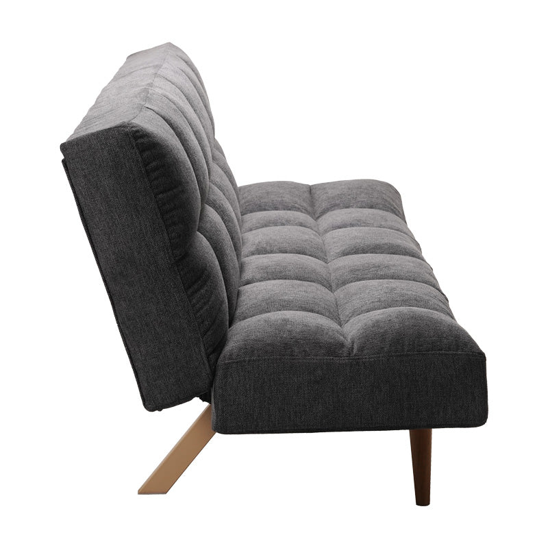 Canapea extensibila 3 locuri Freddo, stofa antracit, 181x81x86 cm