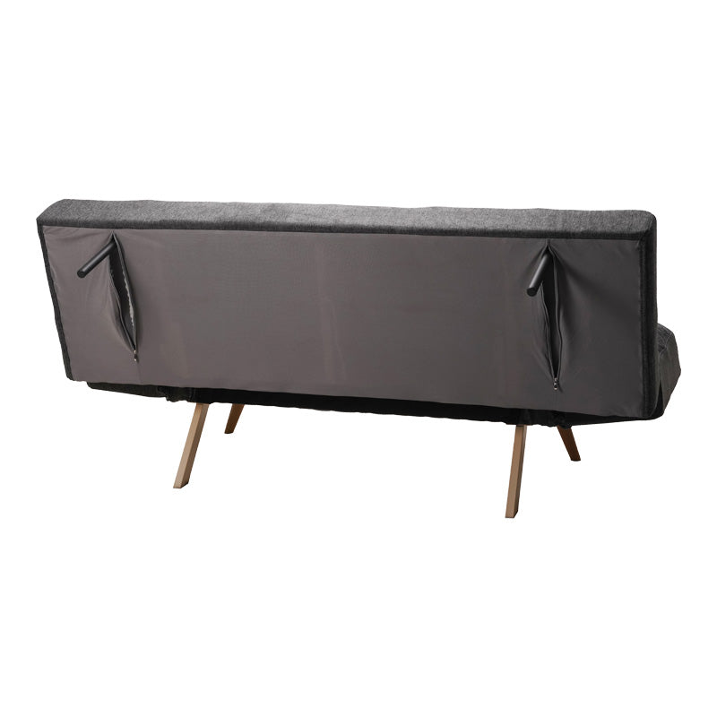Canapea extensibila 3 locuri Freddo, stofa antracit, 181x81x86 cm