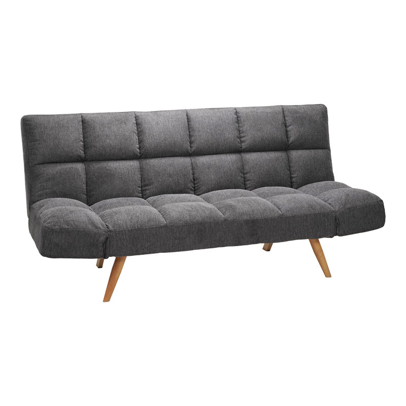 Canapea extensibila 3 locuri Freddo, stofa antracit, 181x81x86 cm