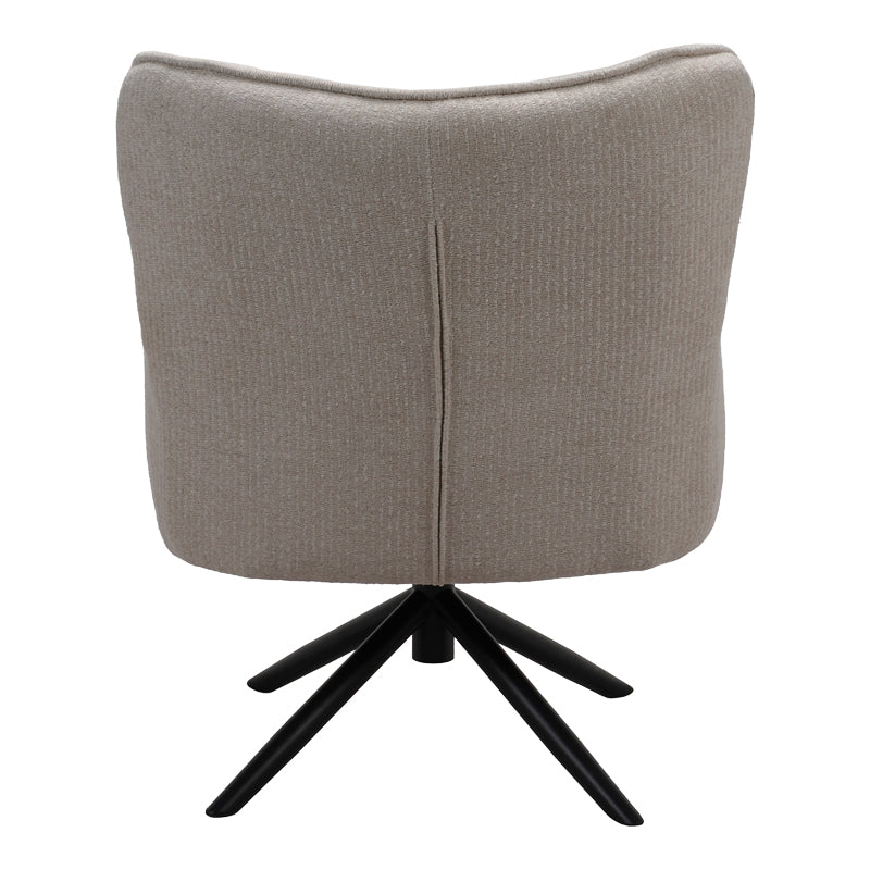 Fotoliu rotativ cu funcție Fremilia , Stil Modern, Material Țesătură Gri-Bej, Dimensiuni 75x80x94cm