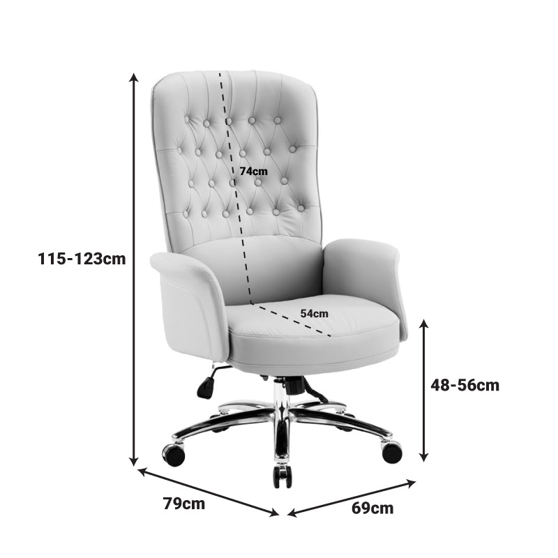 Scaun de birou manager cu ergonomic Kaline Bej, 69x79x115-123cm