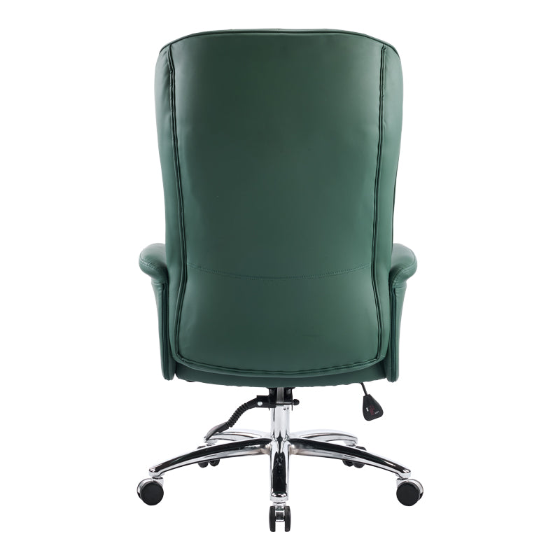 Scaun birou manager cu funcție ajustabilă Kaline, piele ecologică verde, 69x79x115-123cm