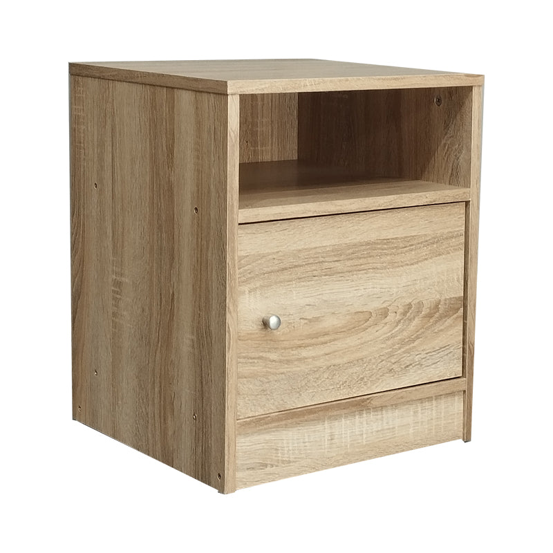 Noptiera Foly cu cabinet din stejar gri 40x40x50cm