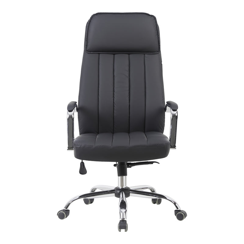 Scaun de birou managerial cu funcție ajustabilă Morales, Piele, Negru, 60x70x118-124cm
