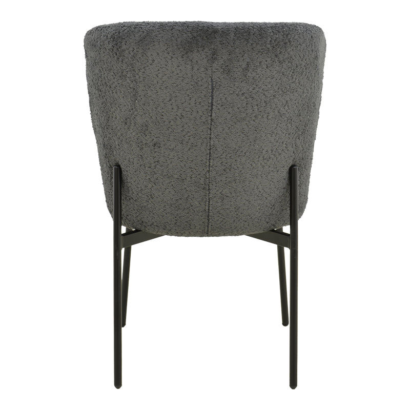 Scaun cu funcție Houlian , Stil Modern, Material textil antracit și metal negru, Dimensiuni 46x66x89cm.