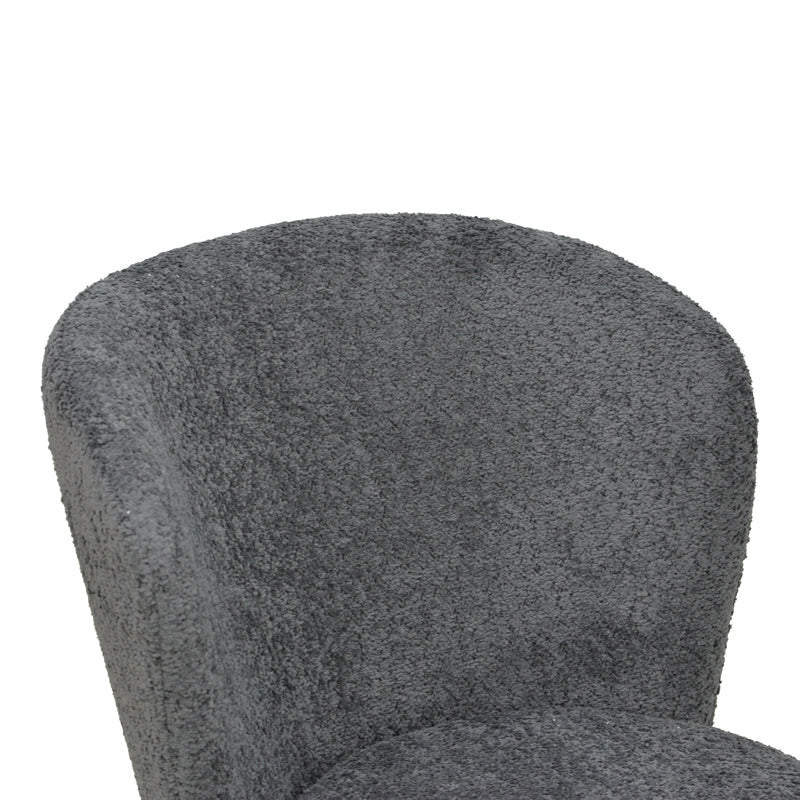 Scaun cu funcție Houlian , Stil Modern, Material textil antracit și metal negru, Dimensiuni 46x66x89cm.