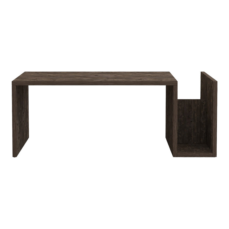 Măsuță de cafea Poko Pakoworld, stil modern, finisaj nuc închis, lemn, 86.8x50x32.4 cm