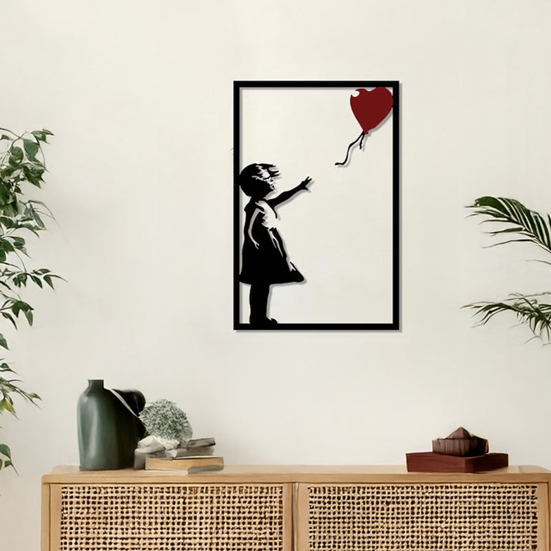 Decorațiune metal Wall deco Balezo negru metal 35x0.15x50cm