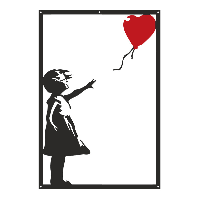 Decorațiune metal Wall deco Balezo negru metal 35x0.15x50cm