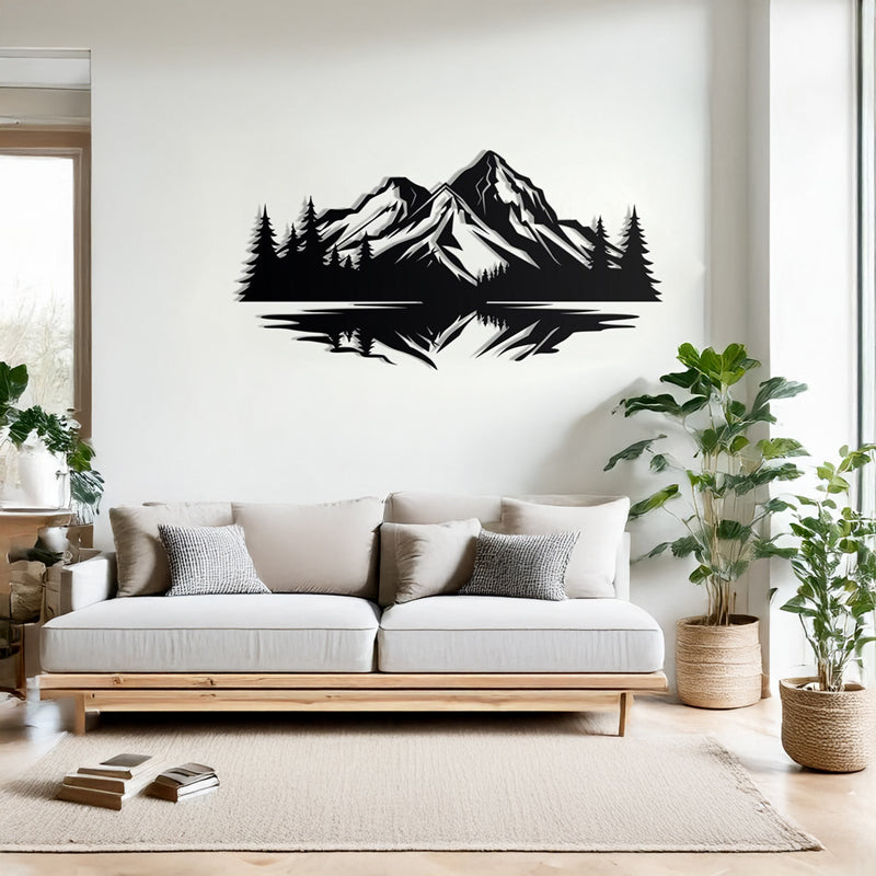 Decorațiune metal Wall deco Mirolo negru metal 70x0.15x50cm