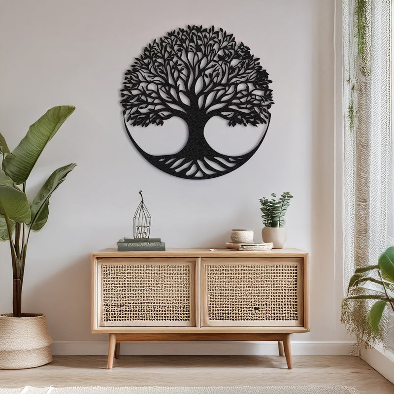 Decorațiune metal Wall deco Lifeto negru metal Ø80x0.15cm