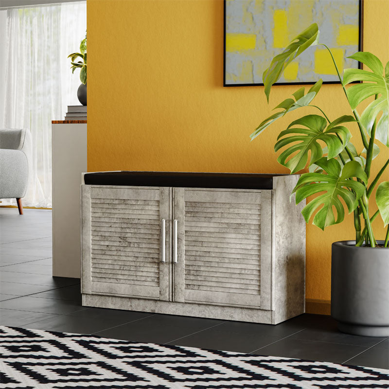 Dulap pantofi cu banca Crispy 94x34.5x60cm - Antracit