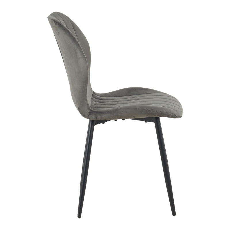 Scaun din catifea Jelour, catifea, 46x60x84 cm, antracit