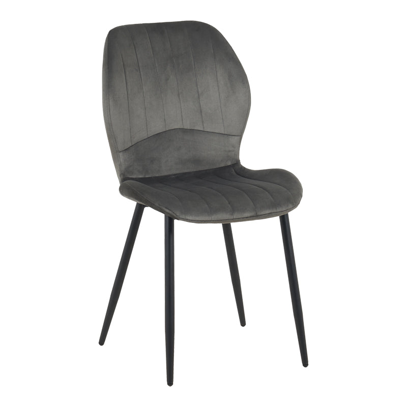 Scaun din catifea Jelour, catifea, 46x60x84 cm, antracit