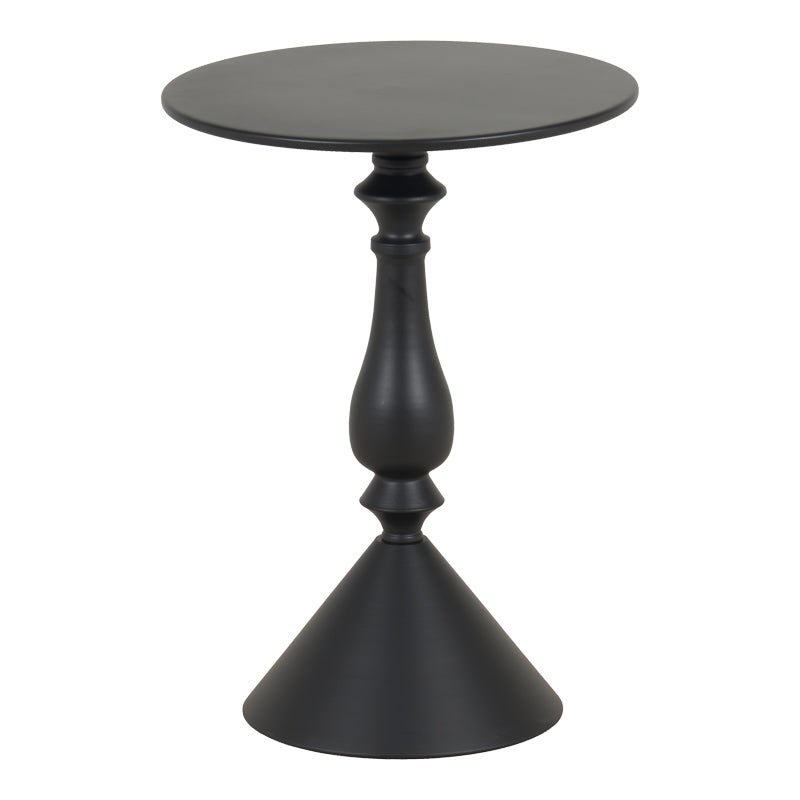 Măsuță auxiliară modernă Lalou, metal, negru, 40x55 cm