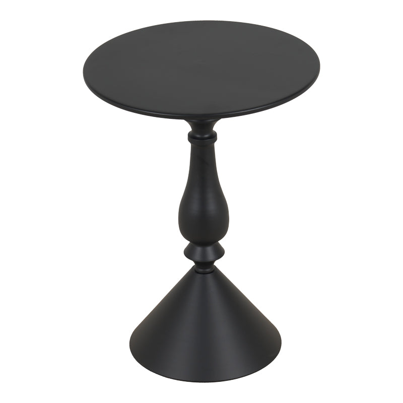 Măsuță auxiliară modernă Lalou, metal, negru, 40x55 cm