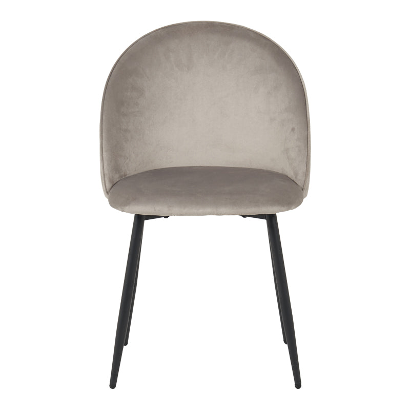 Scaun Perch, Catifea Gri, Picioare Metalice Negre, 50x43x82 cm