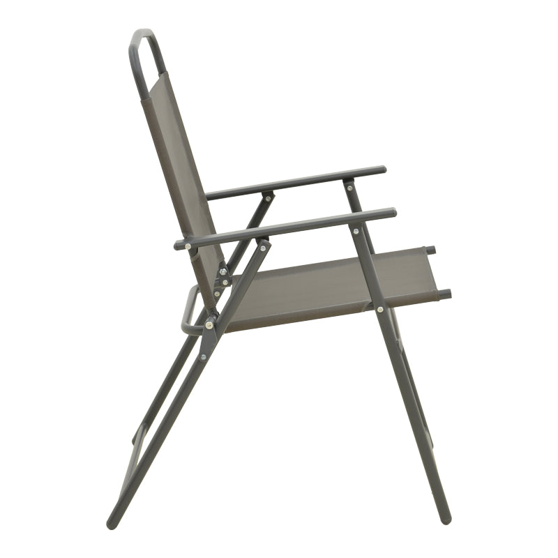 Scaun pliabil cu funcție de economisire a spațiului Vela, metal și textilenă, șampanie, 53x58x90 cm