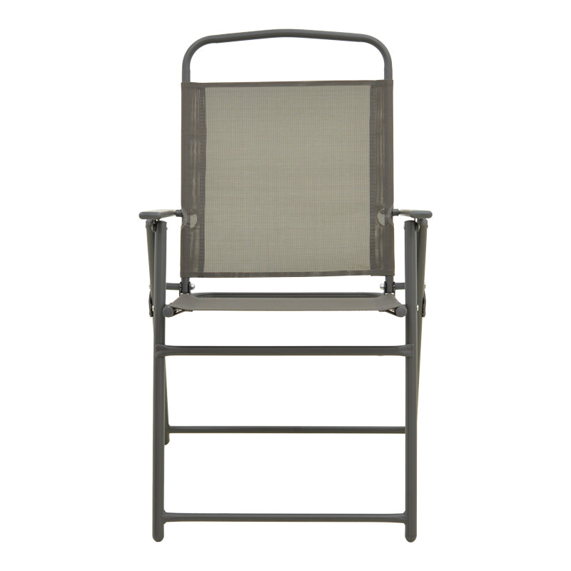 Scaun pliabil cu funcție de economisire a spațiului Vela, metal și textilenă, șampanie, 53x58x90 cm