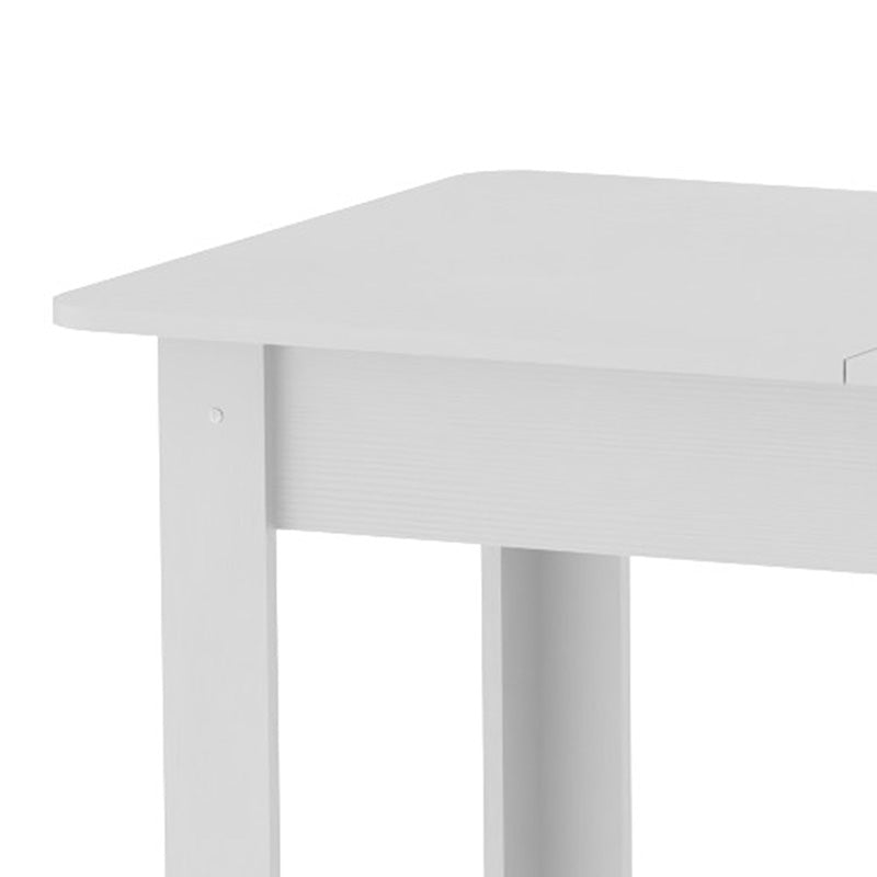 Masa de dining Quiin, extensibila, nuc, 120-174x70x74 cm - Alb