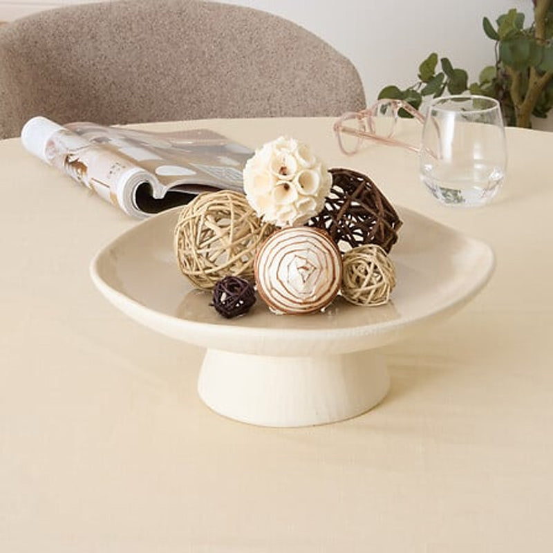 Decorațiune metal Decorative bowl Orezan ceramic bej Ø28x10cm