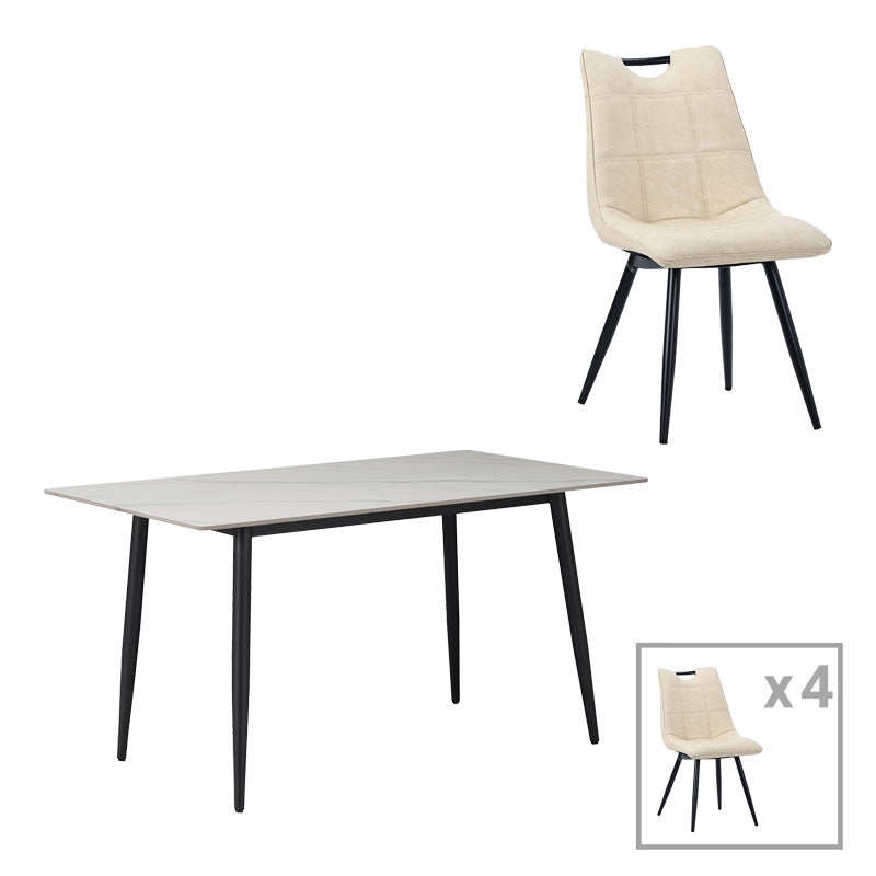 WHITE- BLACK - BEIGE