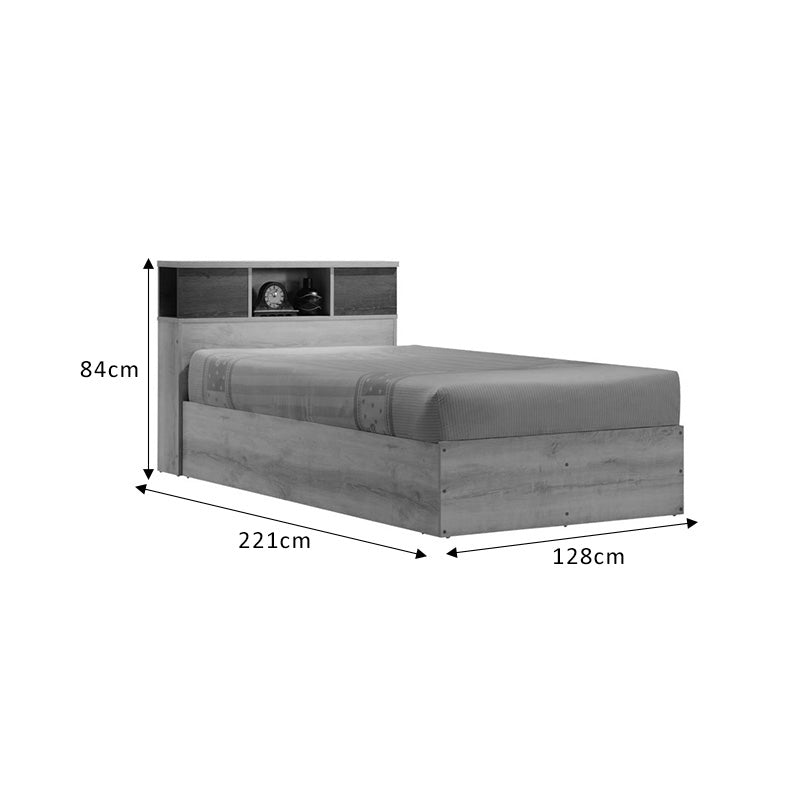 Set Dormitor cu Pat Olympus Castillo Toro, Lemn, 120x200 cm, Set 3 piese