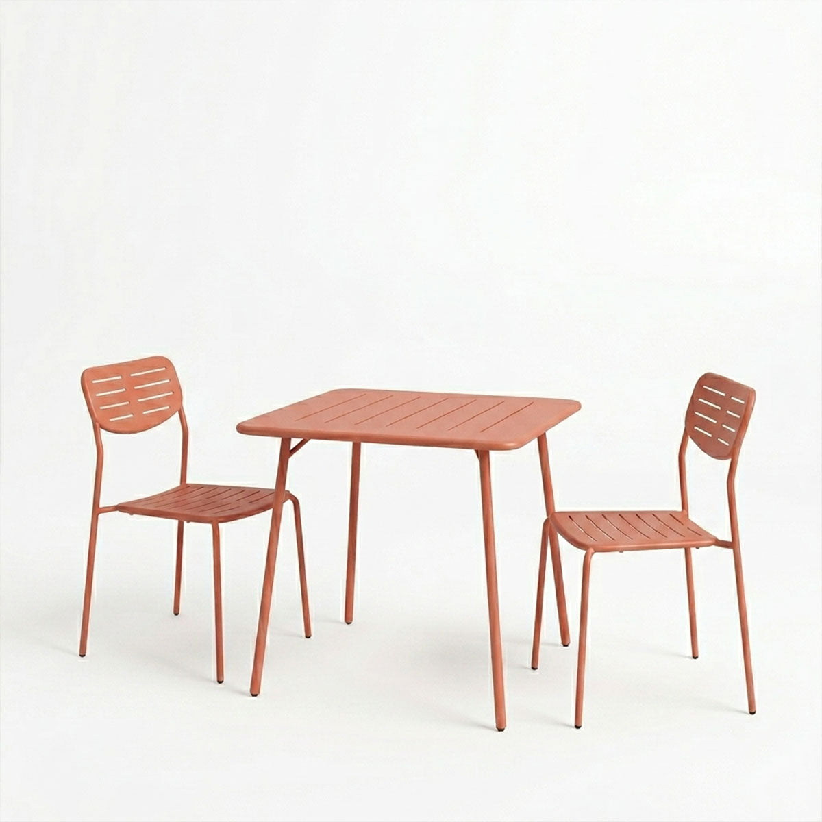 Moraja Deraby I set 3 piese terracotta metal 70x70x73cm, Teracotă