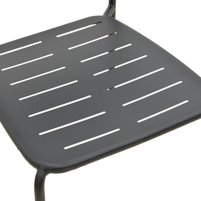 Scaun de exterior Deraby, Negru, 52x46x83 cm