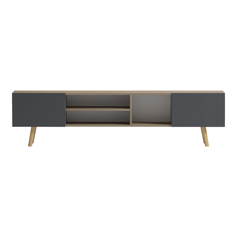 Dulap TV cu rafturi Osclo , Modern, Lemn Sonoma-Antracit, 160x30x53.5cm