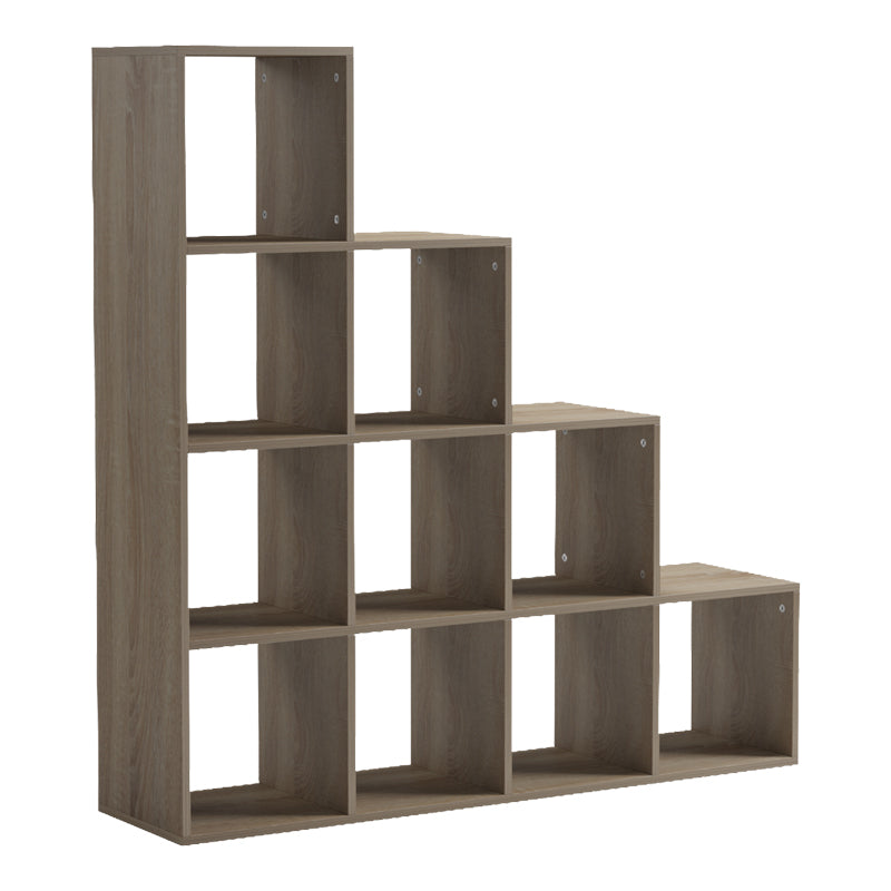 Bibliotecă modernă Scala, stil contemporan, material sonoma, dimensiuni 129.5x29x129.5cm