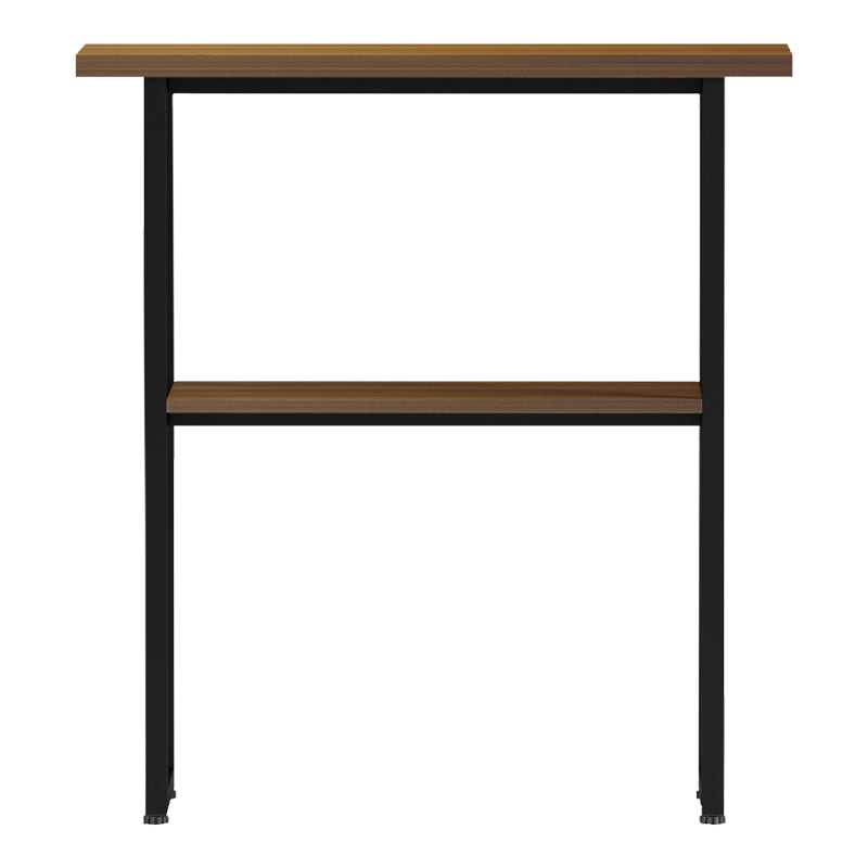 Consolă cu rafturi Solain, Modernă, Metal și Lemn Nuc, 79x29x85 cm