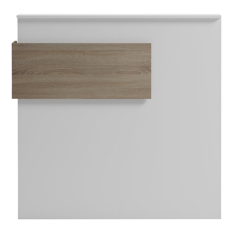 Optima reception birou cu LED alb -sonoma 110x40x110cm, Sonoma-Alb