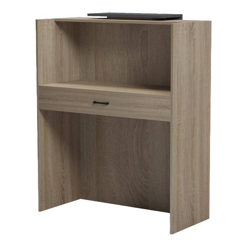 Reception birou Zowel cu LED sonoma-antracit 90x40x110cm, Sonoma-Gri inchis