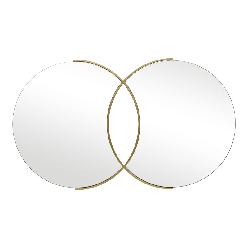 Oglinda dubla cu finisaj auriu Miryata , Moderna, metal, 105x3x60 cm