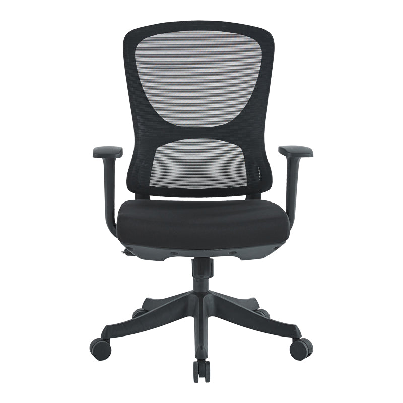 Scaun de birou ergonomic Litulo, Plasă Textilă, Negru, 51x50.5x98/106cm