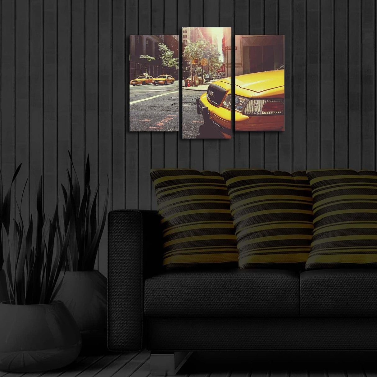 Tablou Canvas cu Led 3PATİACT, Multicolor, 66x45 cm