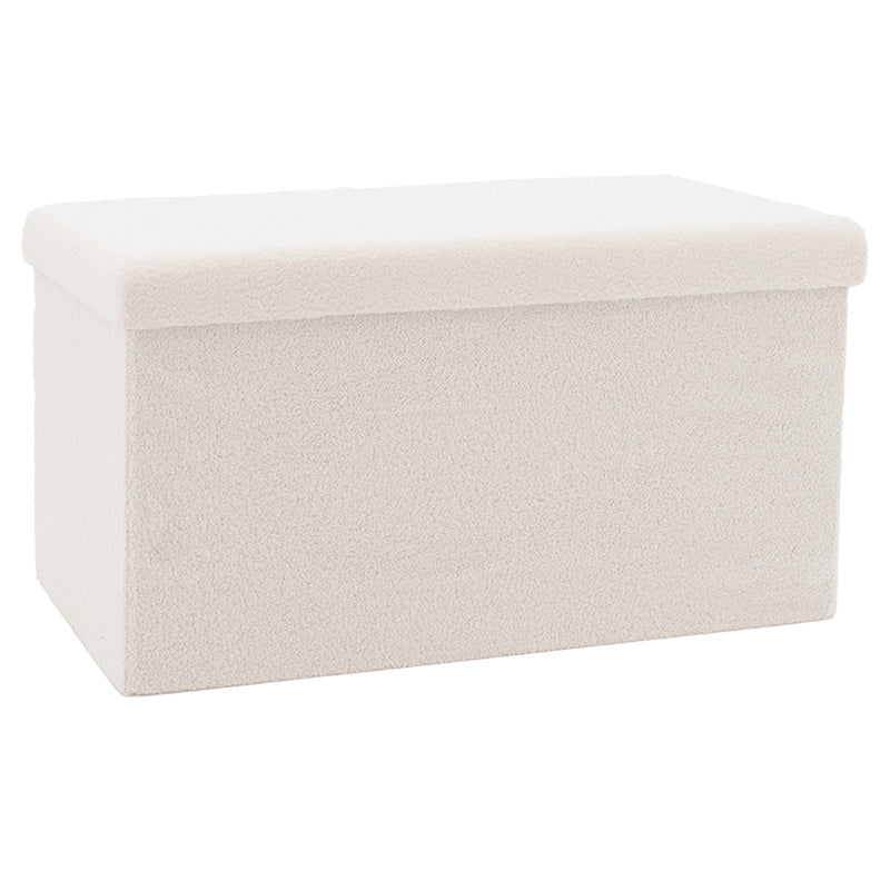 Taburet Forward cu depozitare, textil , gri - bej, 76x38x37 cm - Bej