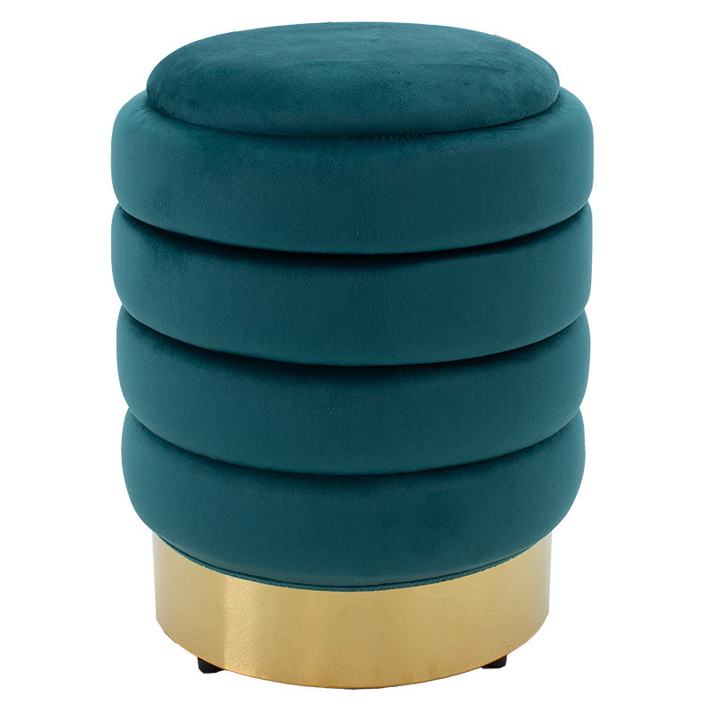 Taburet Dazzle catifea 36x44cm - Verde