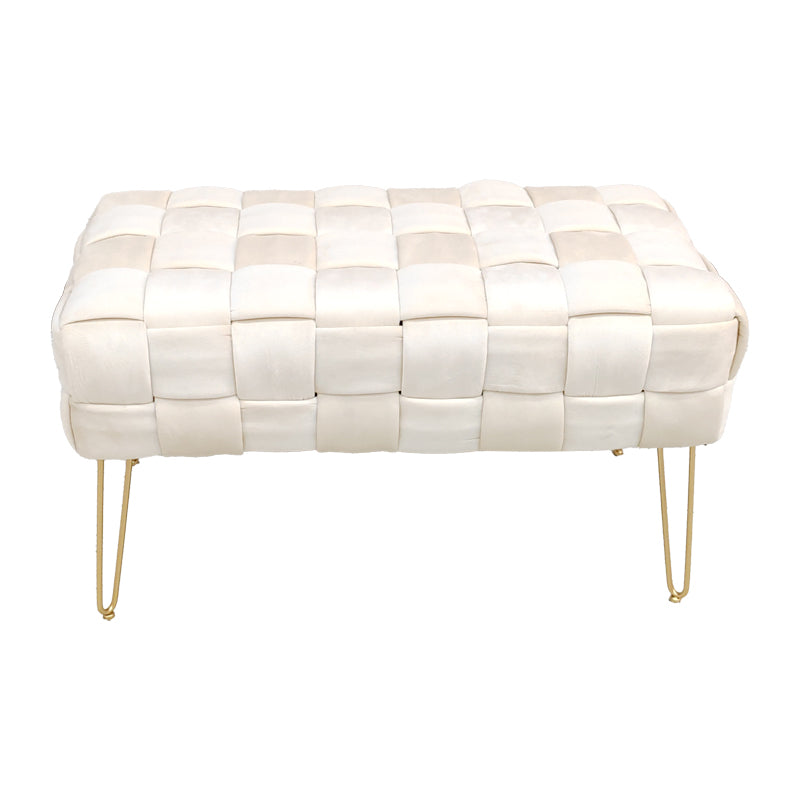 Taburet Wenzo catifea bej 82x43x46 cm