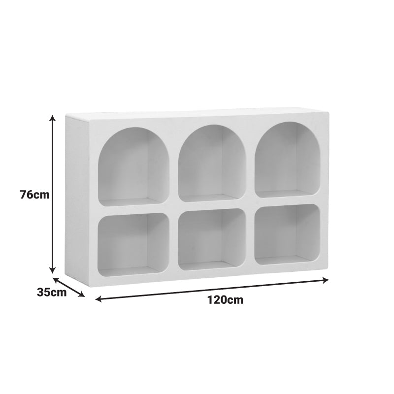 Bufet cu rafturi Emersi, Alb, 120x35x76 cm