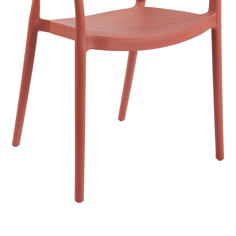 Fotoliu stivuibil Ankara, Rattan -PE, Terracotta, 54x55x77 cm