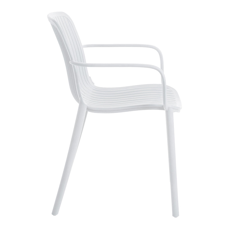 Scaun de exterior Teragi stackable fotoliu pp cu UV protection alb 59x57x82cm