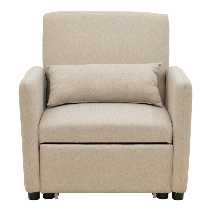 fotoliu-bed Flexa stofă, Gri - Negru, 85x92x84 cm - Bej