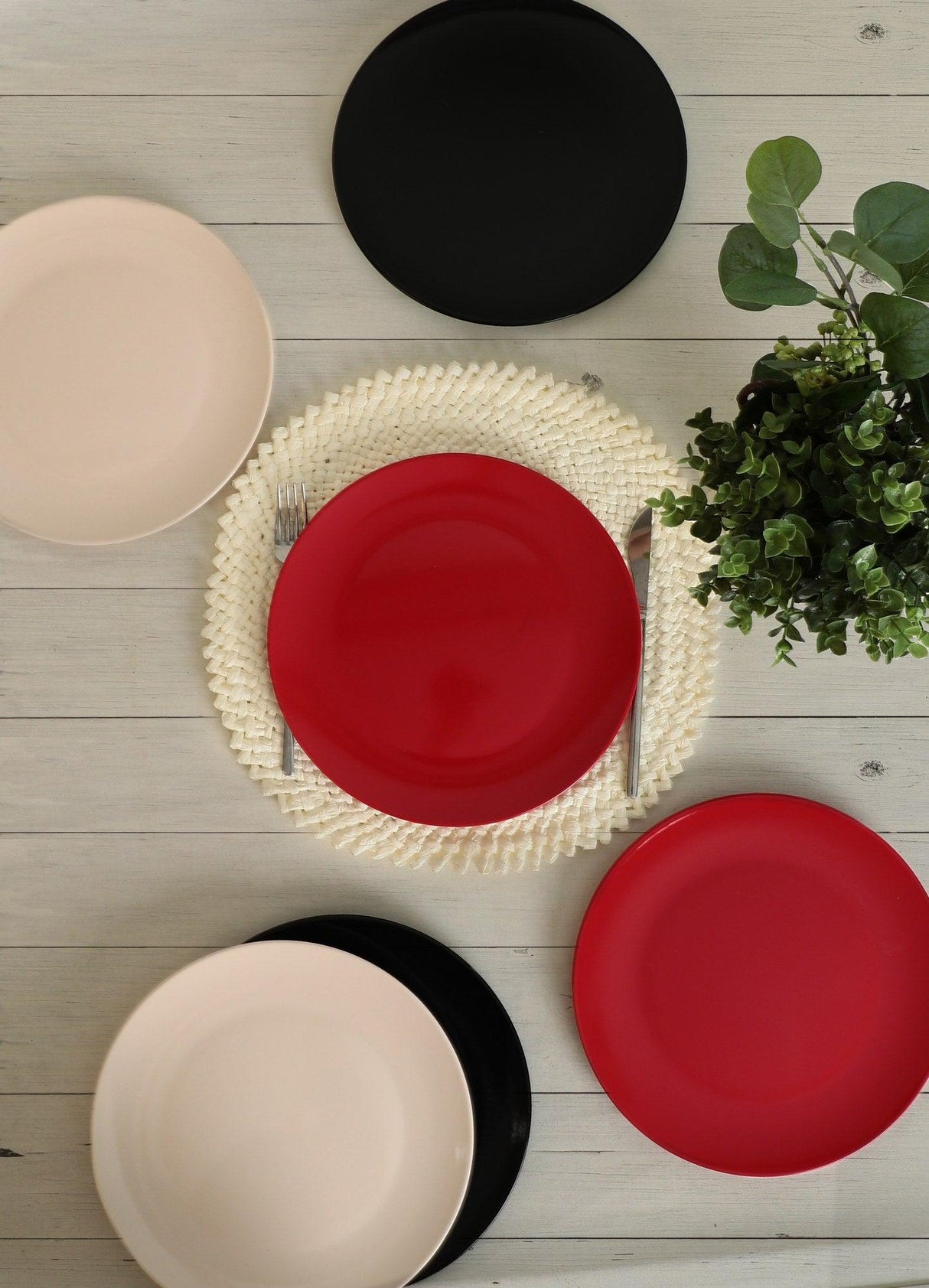 Set farfurii, Multicolor, 26 cm