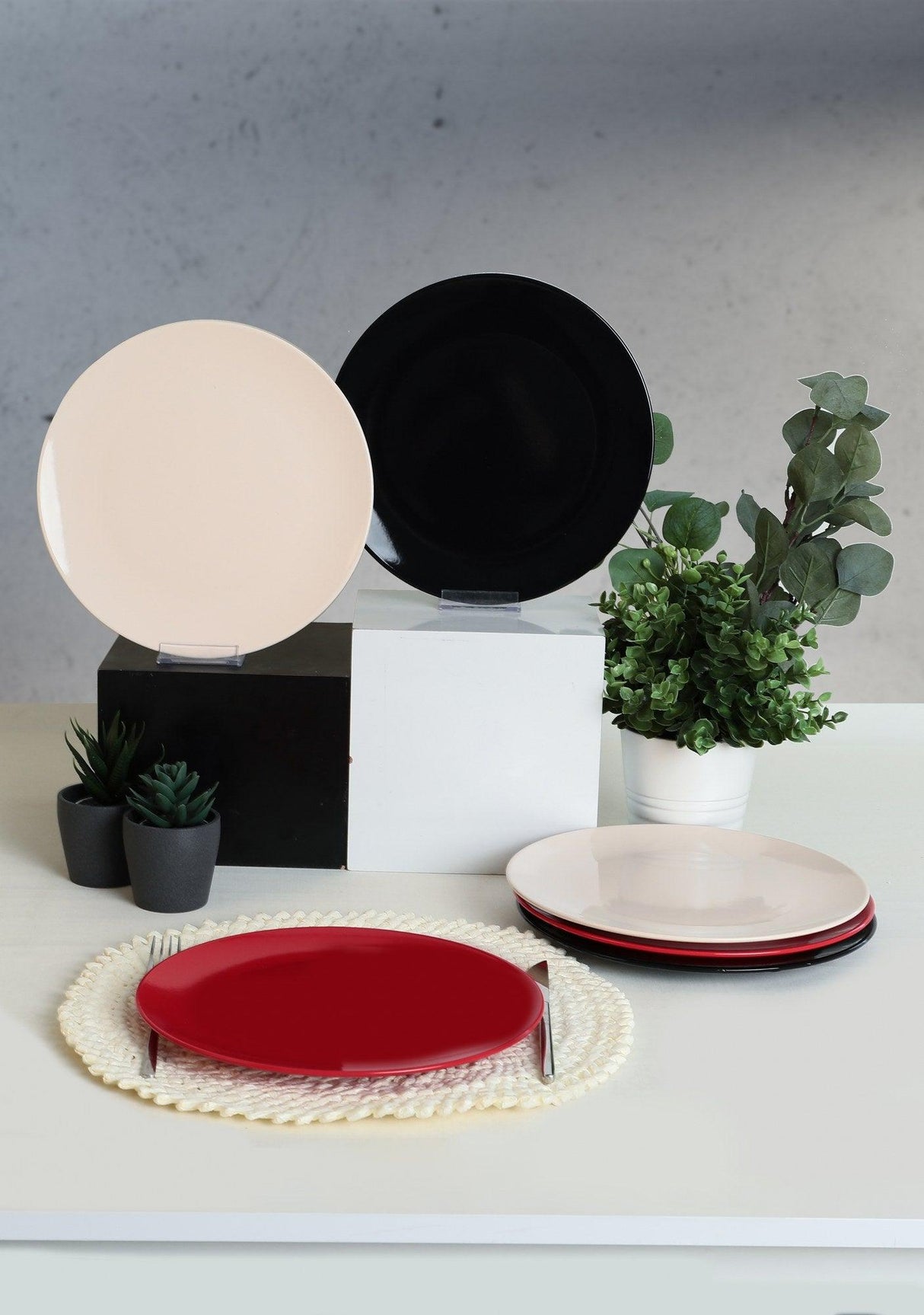 Set farfurii, Multicolor, 26 cm