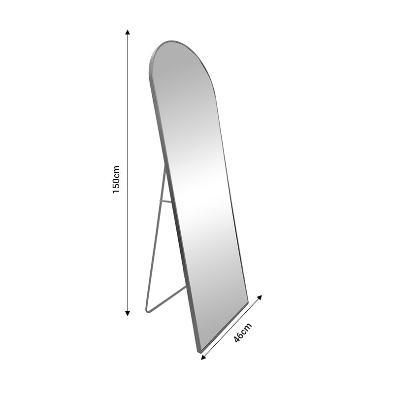 Oglinda Lorens, Aluminiu, Argintiu, 46x40x150 cm - Negru