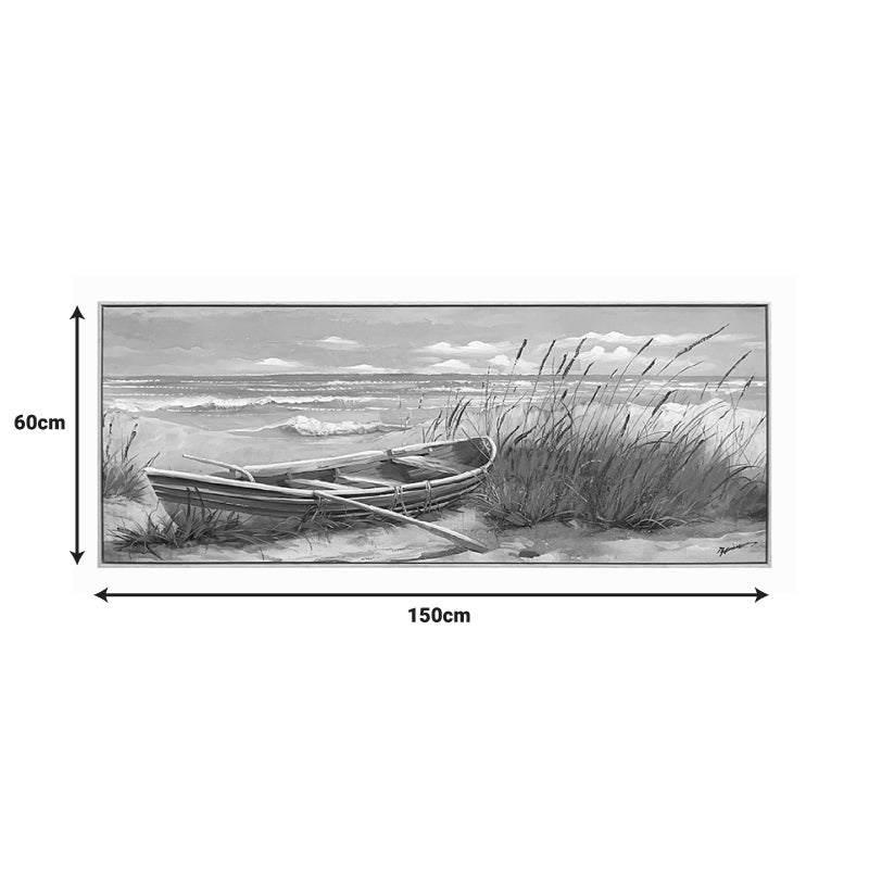 Tablou pe pânza cu rama Inart Barcu, Modern, Canvas, 150x3.5x60cm