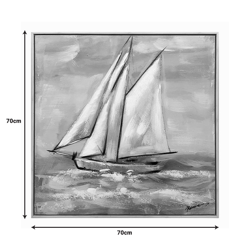 Tablou pe pânza cu rama Siedo Inart, Arta Moderna, Pânza și Lemn, 70x3.5x70 cm