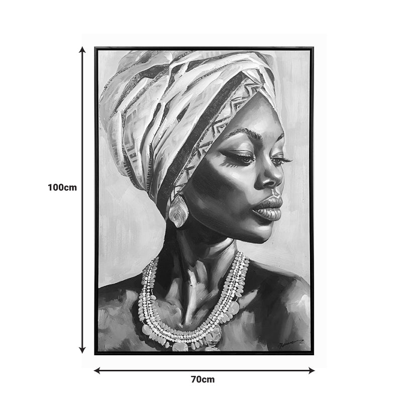 Pictura pe pânza cu rama Zaira Inart, Modern, Pânza/Plastic, 70x3.5x100cm